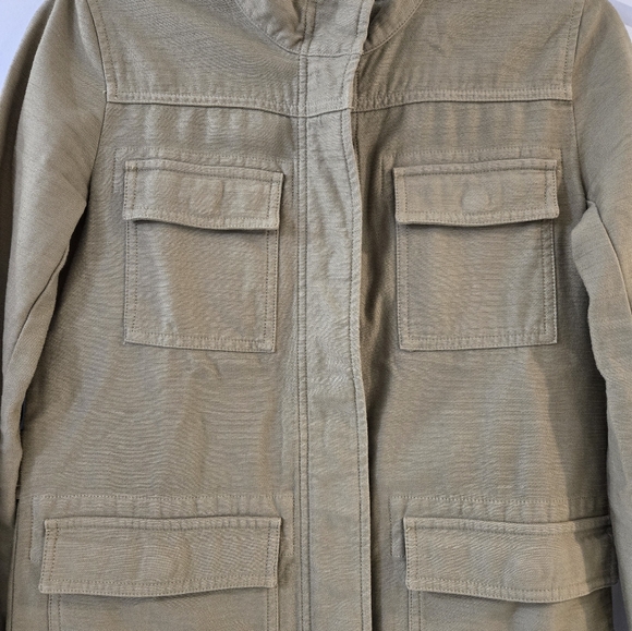 J.Crew Women Garment Dyed Military Jacket Size XXS EUC - Picture 3 of 6